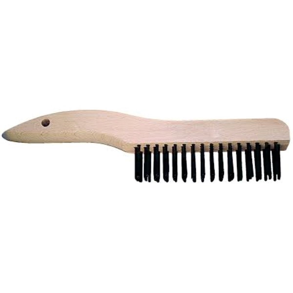 Powerweld Scratch Brush, Long Handle Stainless Steel, 4 Row 85050